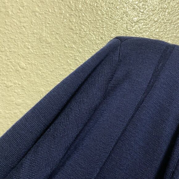vtg merino wool sweater small classiques navy blue adult made in hong kong tt - Picture 8 of 13